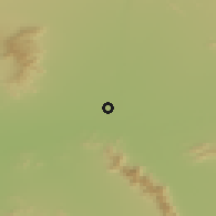 Shaded relief of the 55 km around Avondale, drawn from the GMTED2010 grid