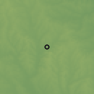 Shaded relief of the 56 km around Meridian, drawn from the GMTED2010 grid