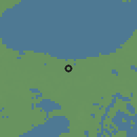 Shaded relief of the 56 km around Metairie, drawn from the GMTED2010 grid