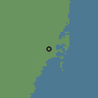Shaded relief of the 57 km around Miami, drawn from the GMTED2010 grid