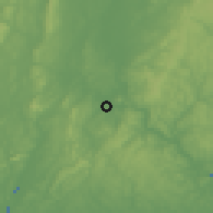 Shaded relief of the 53 km around Middletown, drawn from the GMTED2010 grid