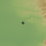 Shaded relief of the 55 km around Bakersfield, drawn from the GMTED2010 grid