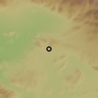 Shaded relief of the 55 km around Moreno Valley, drawn from the GMTED2010 grid