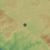 Shaded relief of the 55 km around Murrieta, drawn from the GMTED2010 grid