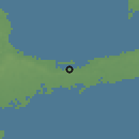 Shaded relief of the 53 km around Barnstable Town, drawn from the GMTED2010 grid