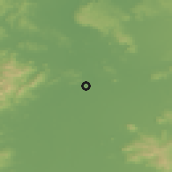 Shaded relief of the 52 km around Albany, drawn from the GMTED2010 grid