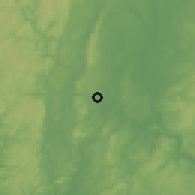 Shaded relief of the 53 km around New Britain, drawn from the GMTED2010 grid