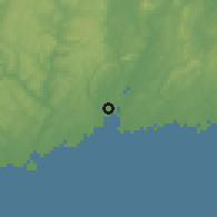 Shaded relief of the 53 km around New Haven, drawn from the GMTED2010 grid
