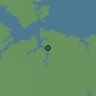 Shaded relief of the 54 km around Norfolk, drawn from the GMTED2010 grid