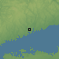 Shaded relief of the 53 km around Norwalk, drawn from the GMTED2010 grid