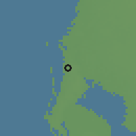 Shaded relief of the 57 km around Palm Harbor, drawn from the GMTED2010 grid