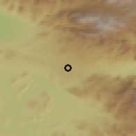 Shaded relief of the 55 km around Beaumont, drawn from the GMTED2010 grid
