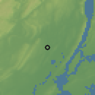 Shaded relief of the 53 km around Passaic, drawn from the GMTED2010 grid
