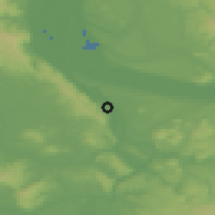 Shaded relief of the 51 km around Portland, drawn from the GMTED2010 grid