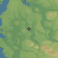 Shaded relief of the 51 km around Redmond, drawn from the GMTED2010 grid