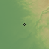 Shaded relief of the 54 km around Rocklin, drawn from the GMTED2010 grid