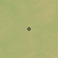 Shaded relief of the 54 km around Rogers, drawn from the GMTED2010 grid