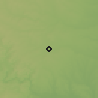 Shaded relief of the 56 km around Round Rock, drawn from the GMTED2010 grid