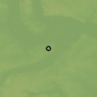 Shaded relief of the 54 km around Saint Charles, drawn from the GMTED2010 grid
