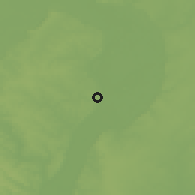 Shaded relief of the 54 km around Saint Louis, drawn from the GMTED2010 grid