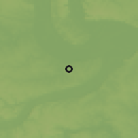 Shaded relief of the 54 km around Saint Peters, drawn from the GMTED2010 grid