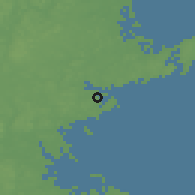 Shaded relief of the 52 km around Salem, drawn from the GMTED2010 grid