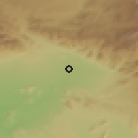 Shaded relief of the 55 km around San Bernardino, drawn from the GMTED2010 grid