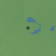 Shaded relief of the 57 km around Sanford, drawn from the GMTED2010 grid