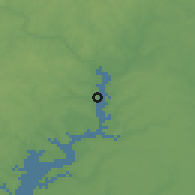 Shaded relief of the 54 km around Alexandria, drawn from the GMTED2010 grid
