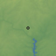 Shaded relief of the 54 km around Bethesda, drawn from the GMTED2010 grid