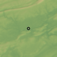 Shaded relief of the 53 km around Bethlehem, drawn from the GMTED2010 grid