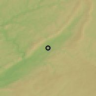 Shaded relief of the 53 km around Scranton, drawn from the GMTED2010 grid