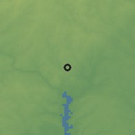 Shaded relief of the 54 km around Silver Spring, drawn from the GMTED2010 grid