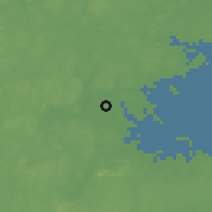 Shaded relief of the 52 km around Somerville, drawn from the GMTED2010 grid