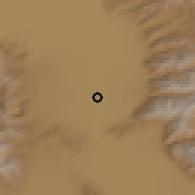 Shaded relief of the 53 km around South Jordan, drawn from the GMTED2010 grid