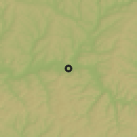 Shaded relief of the 53 km around Binghamton, drawn from the GMTED2010 grid