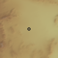 Shaded relief of the 55 km around Spring Valley, drawn from the GMTED2010 grid