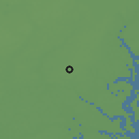 Shaded relief of the 55 km around Summerville, drawn from the GMTED2010 grid