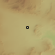 Shaded relief of the 55 km around Sunrise Manor, drawn from the GMTED2010 grid