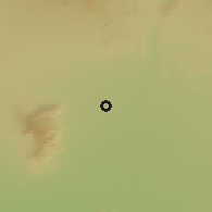 Shaded relief of the 55 km around Surprise, drawn from the GMTED2010 grid