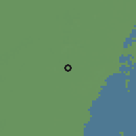 Shaded relief of the 57 km around Tamiami, drawn from the GMTED2010 grid