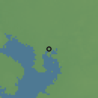 Shaded relief of the 57 km around Tampa, drawn from the GMTED2010 grid