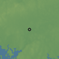 Shaded relief of the 53 km around Taunton, drawn from the GMTED2010 grid