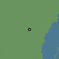 Shaded relief of the 57 km around The Hammocks, drawn from the GMTED2010 grid