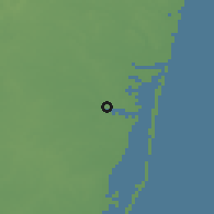 Shaded relief of the 53 km around Toms River, drawn from the GMTED2010 grid