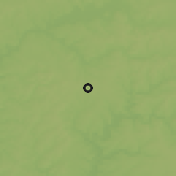 Shaded relief of the 54 km around Bloomington, drawn from the GMTED2010 grid