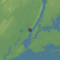 Shaded relief of the 53 km around Union City, drawn from the GMTED2010 grid
