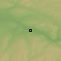 Shaded relief of the 52 km around Utica, drawn from the GMTED2010 grid