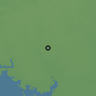 Shaded relief of the 53 km around Vineland, drawn from the GMTED2010 grid