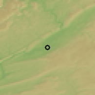 Shaded relief of the 53 km around Wilkes-Barre, drawn from the GMTED2010 grid